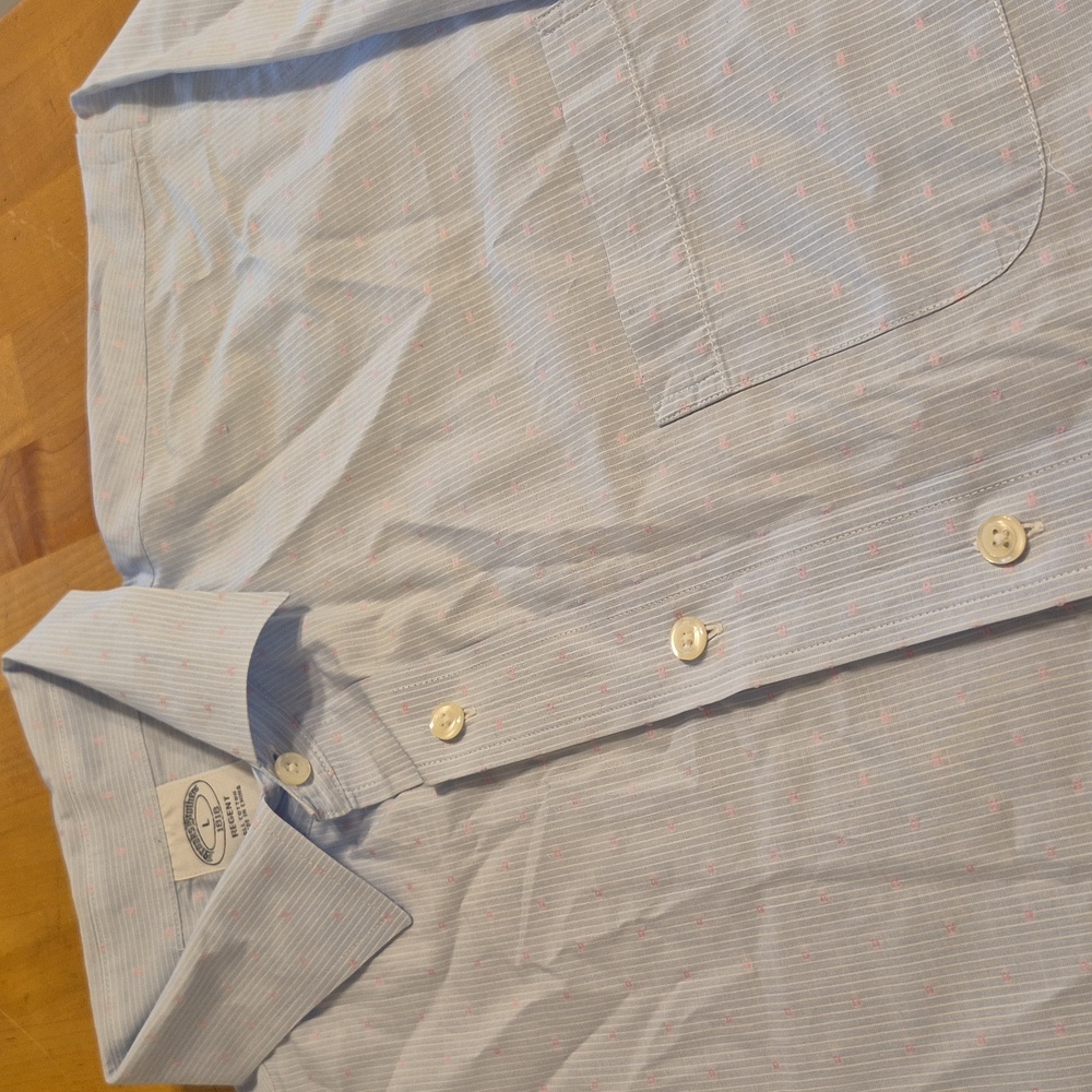 Brooks Brother Blue & Pink Long Sleeve Button Up Shirt - Picture 5 of 9